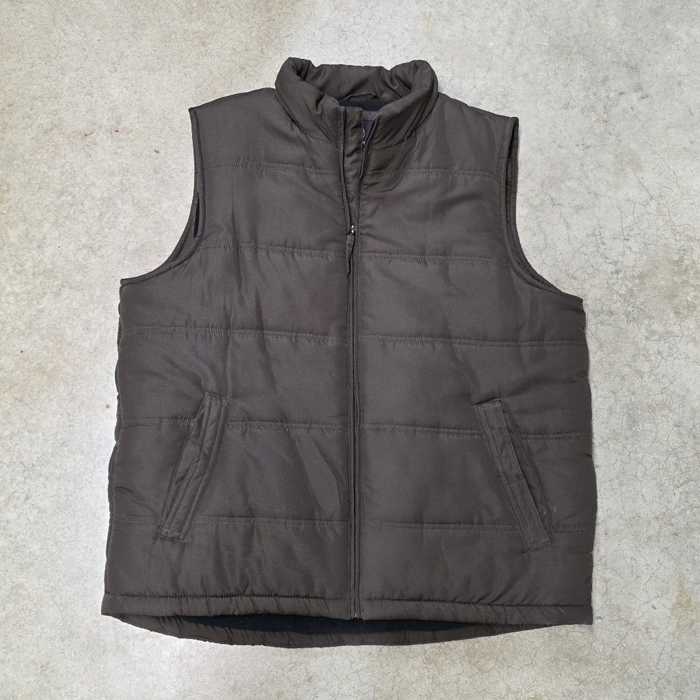 Weatherproof Brown Puffy Vest Jacket Mens Large